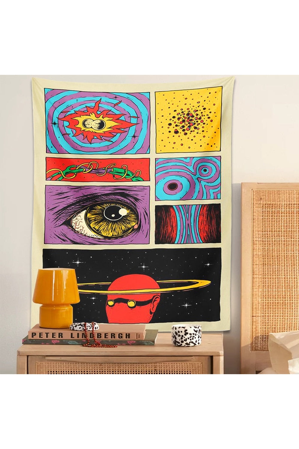 Cosmic Cartoon Psychedelic Tapestry