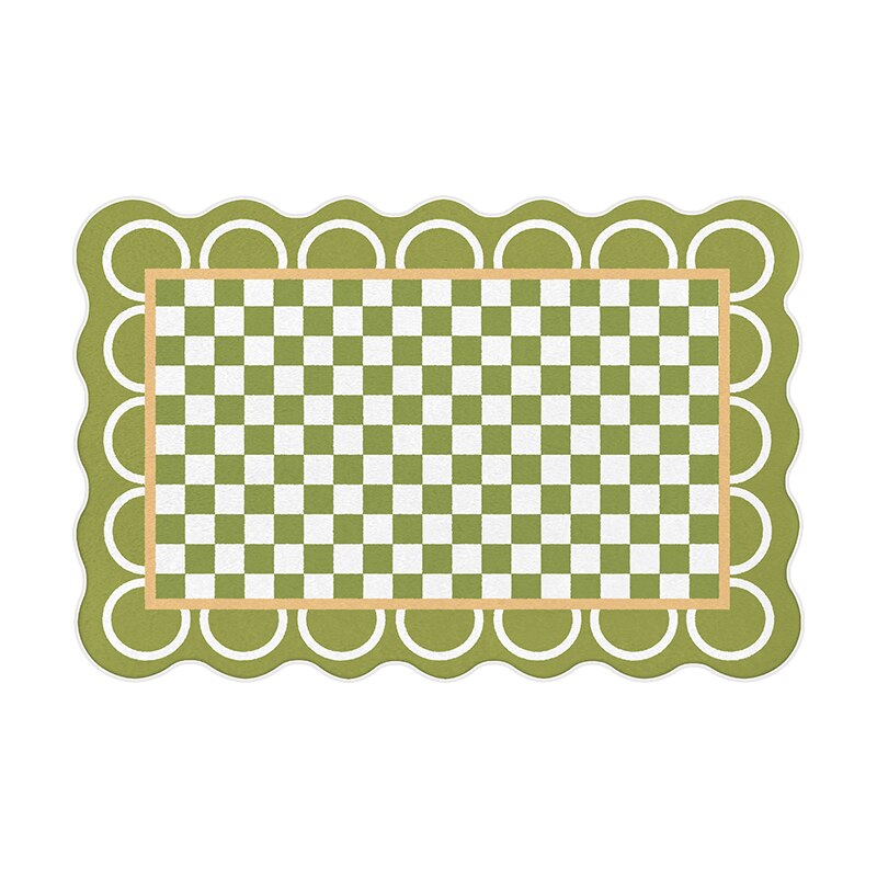 Soft Checkered Plush Rug