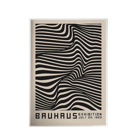 Artsy Bauhaus Lines Canvas Poster
