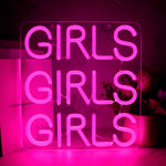 Neon Girl Wall Light