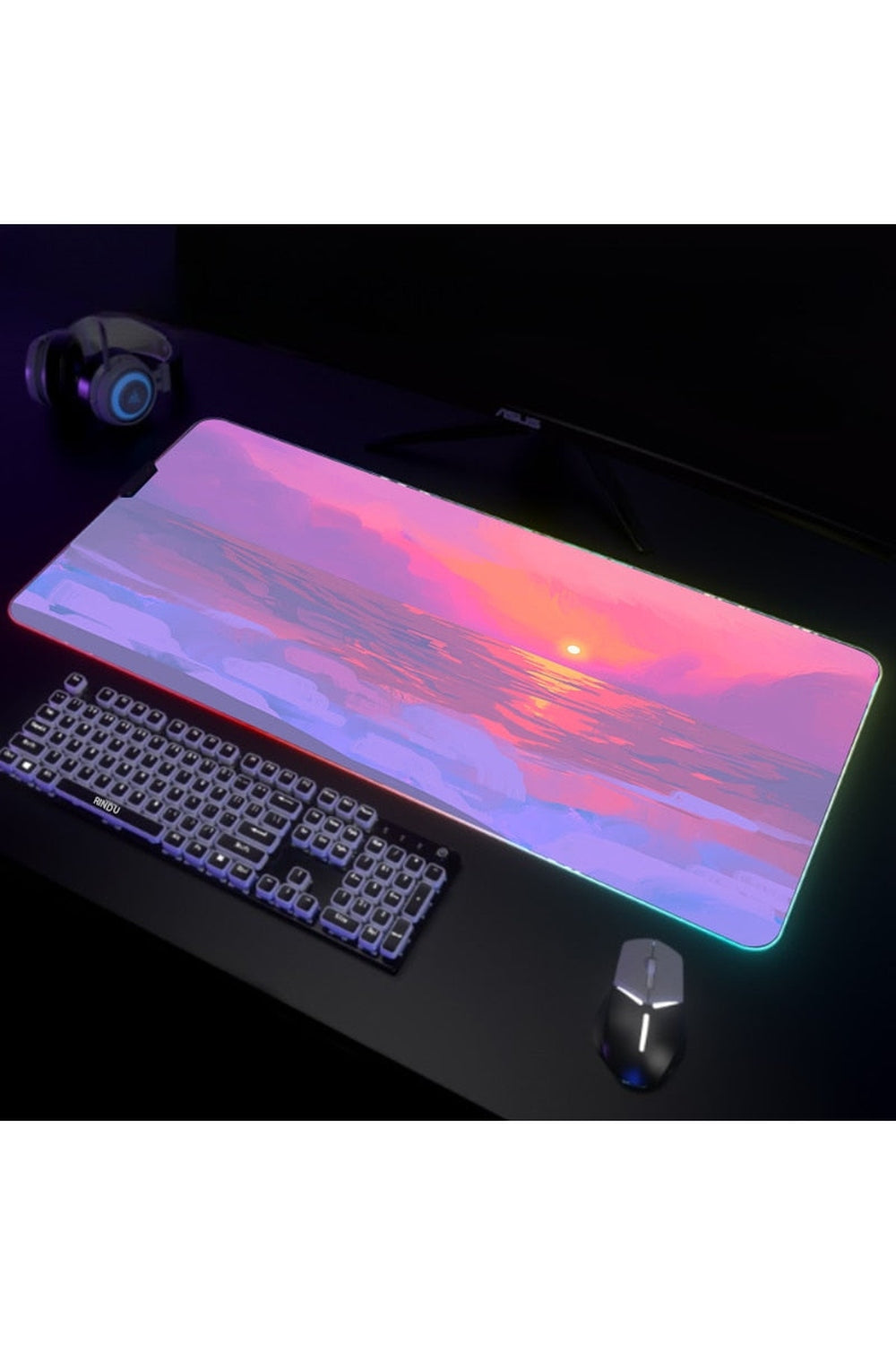 Moon LED Gaming Mousepad