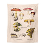 Cottagecore Mushroom Map Tapestry