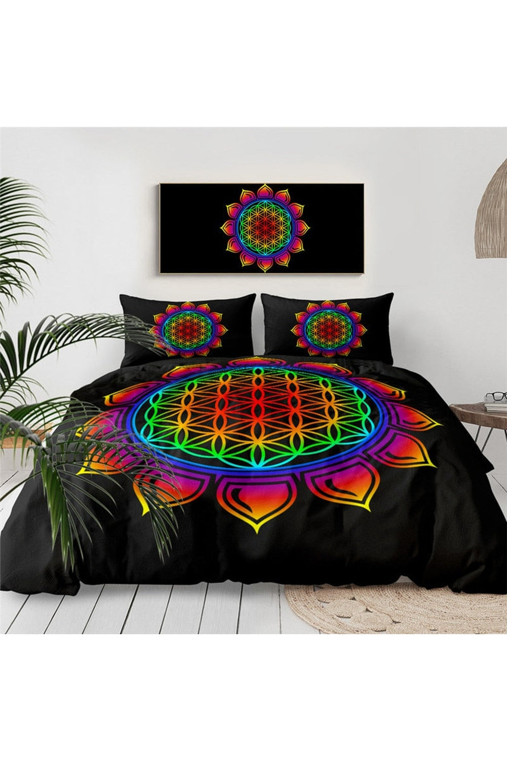 Mesmerizing Trippy Rainbow Bedding