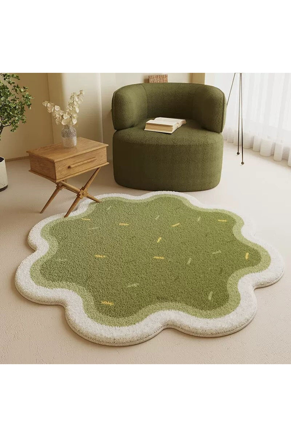 Girlish Floral Decor Rug