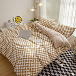 High-Quality Plaid Queen Bedding Set