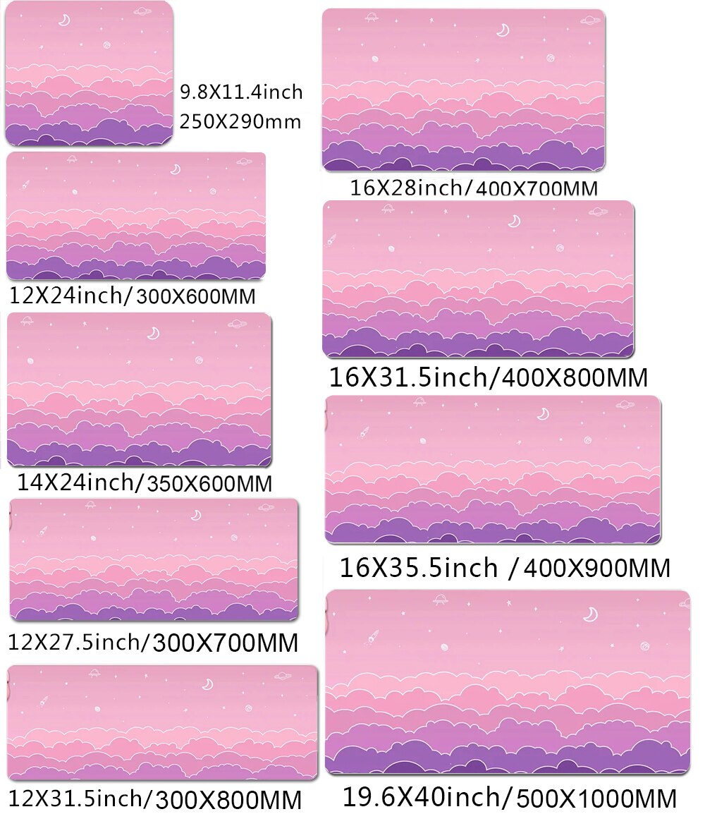 Purple Kawaii Deskmat