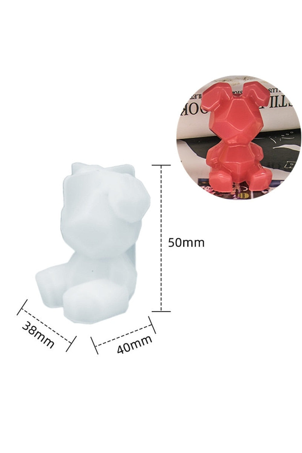 Whimsical Stereo Bear Candle Mold