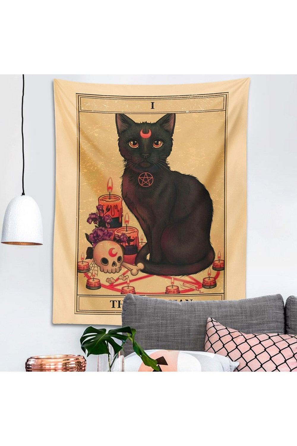 Magician Cat Fantasy Tapestry