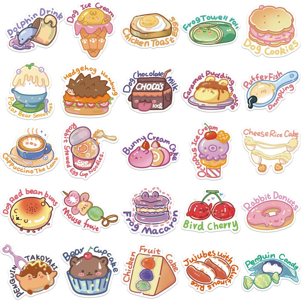 Kawaii Cute Food Stickers