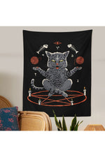 Mystical Cat Divination Tapestry