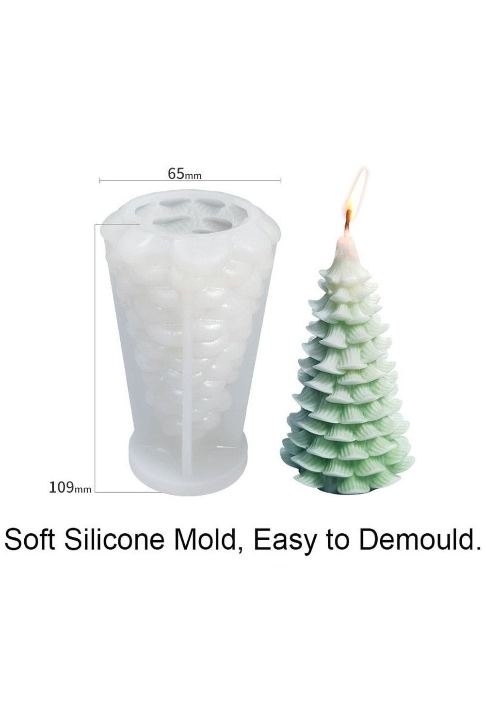 Pine Cone Christmas Candle Mold