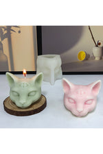 Three-Eyes Cat Unique Candle Mold