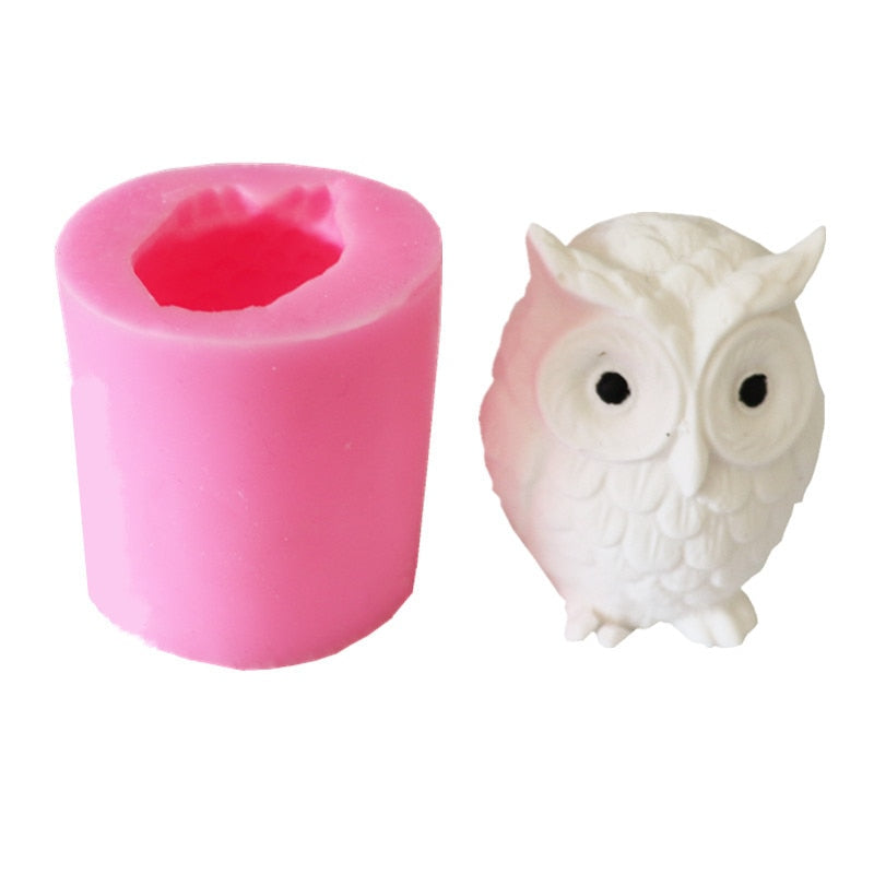 3D Owl Candle Mold