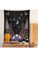 Gloomy Garden Spiderweb Tapestry