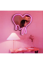 Heart Shaped Neon Vanity Mirror