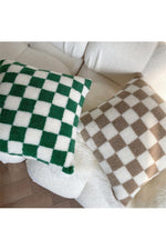 Checkerboard Fleece Pillow Cover