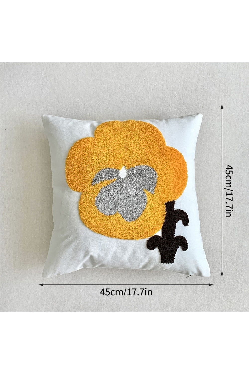 Floral Embroidery Pillow Elegance