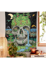 Mystical Skull Psychedelic Tapestry