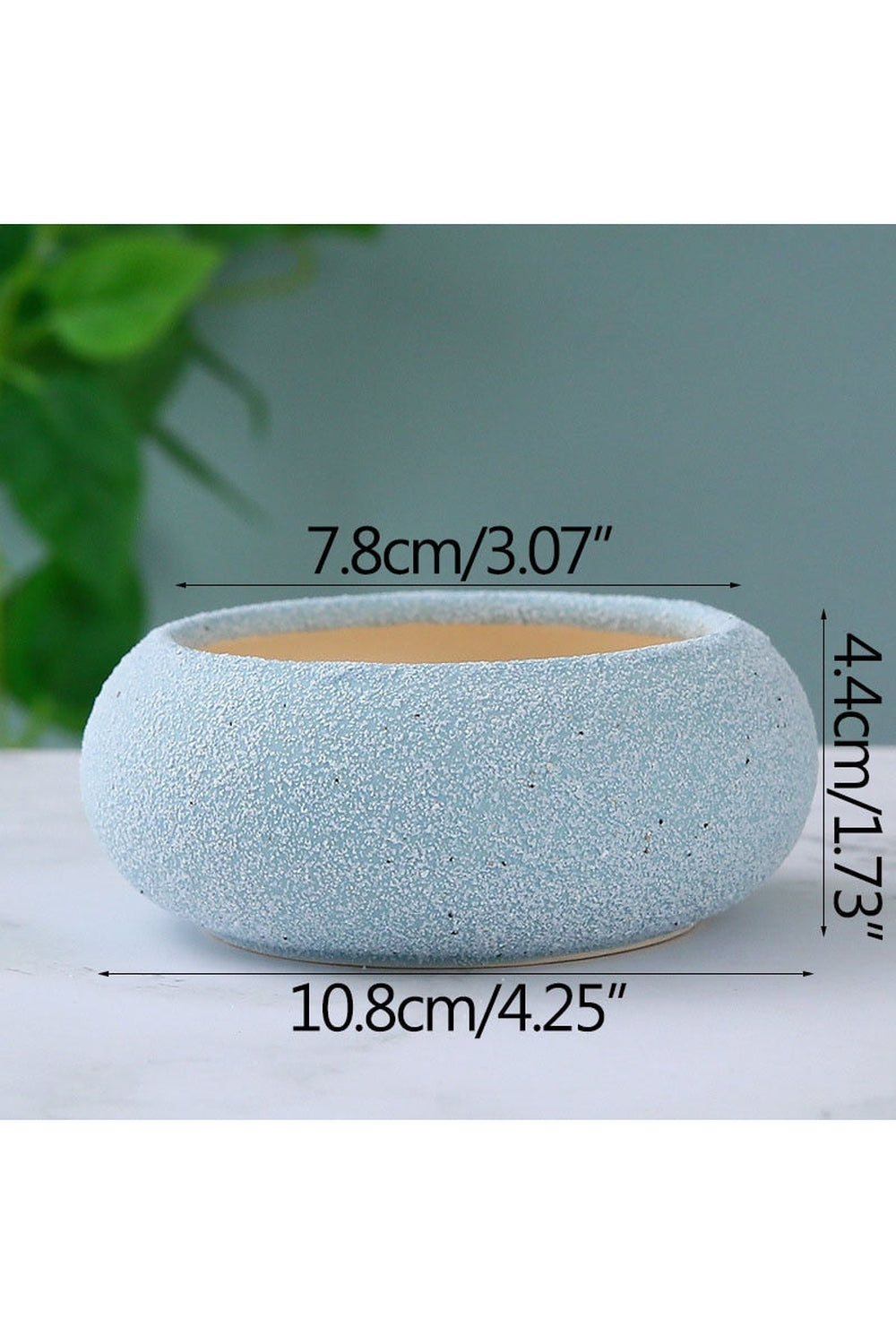 Rustic Frosted Stone Flower Pot