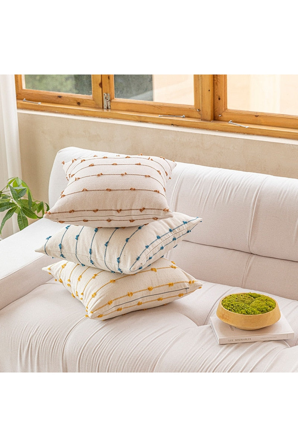 Striped Jacquard Cotton Cushion