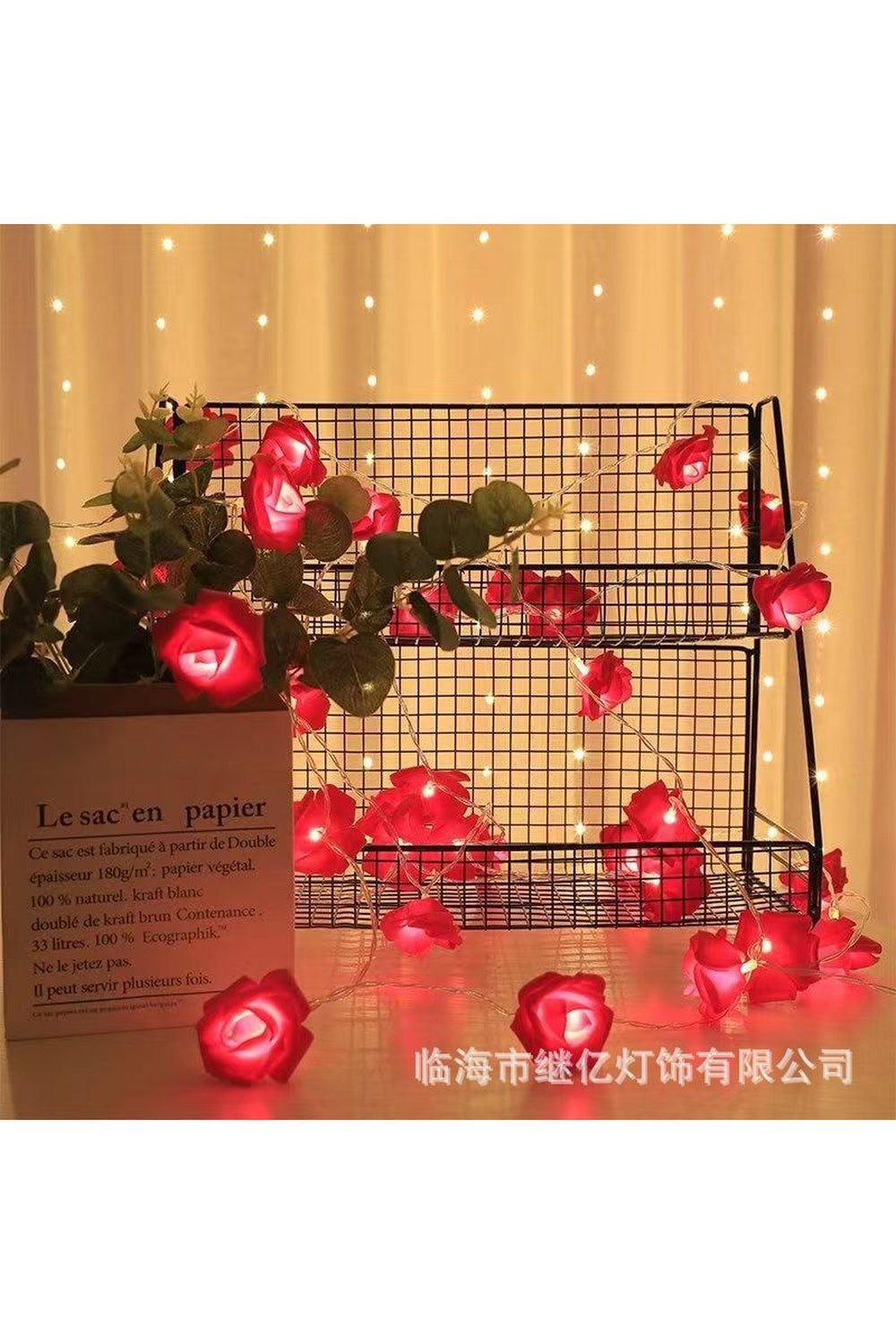 Valentine's LED Rose Garland