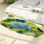 Natural Green Moss Bedroom Rug