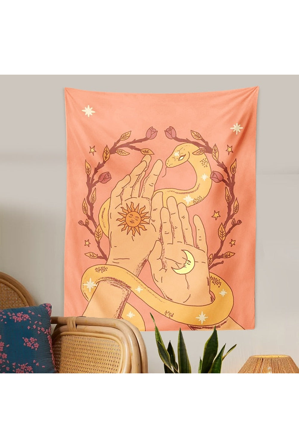 Sun and Moon E-Girl Tapestry