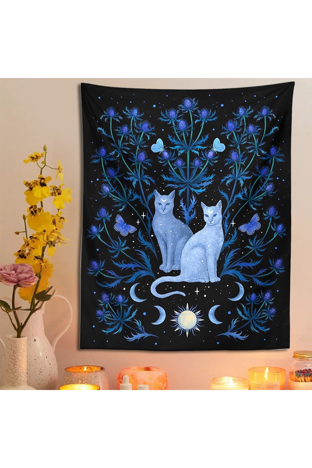 Mystical Cats Tapestry