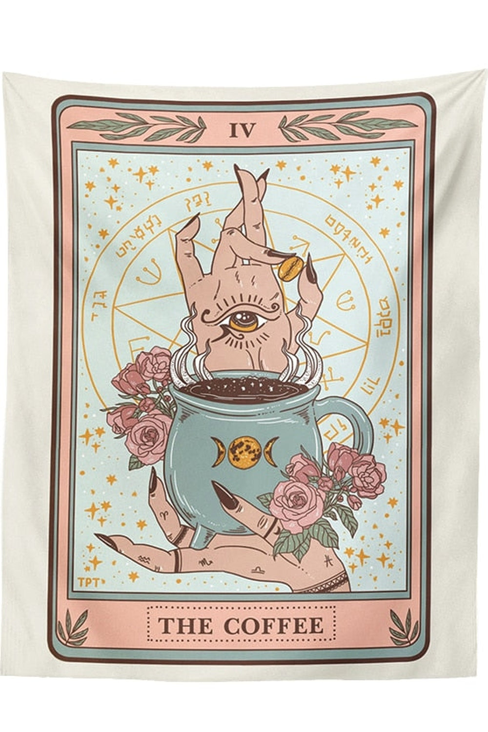 Coffee Themed Tarot Tapestry