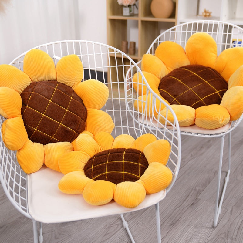 Fall Decor Cozy Sunflower Plush Nap Pillow