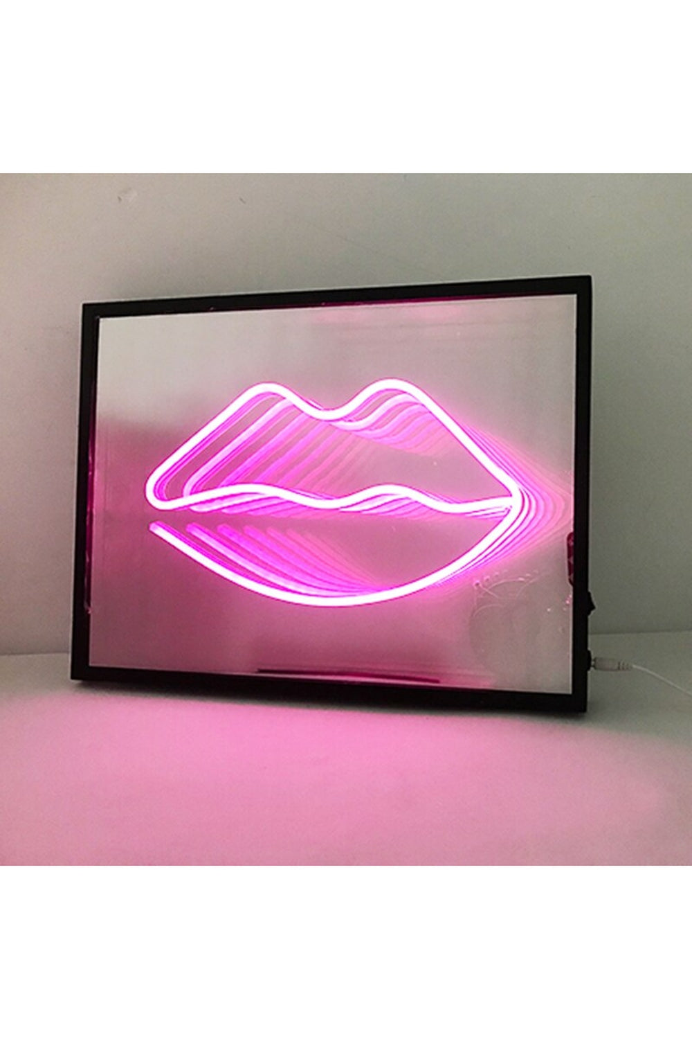 Lips Shaped LED Neon Vanity Mirror