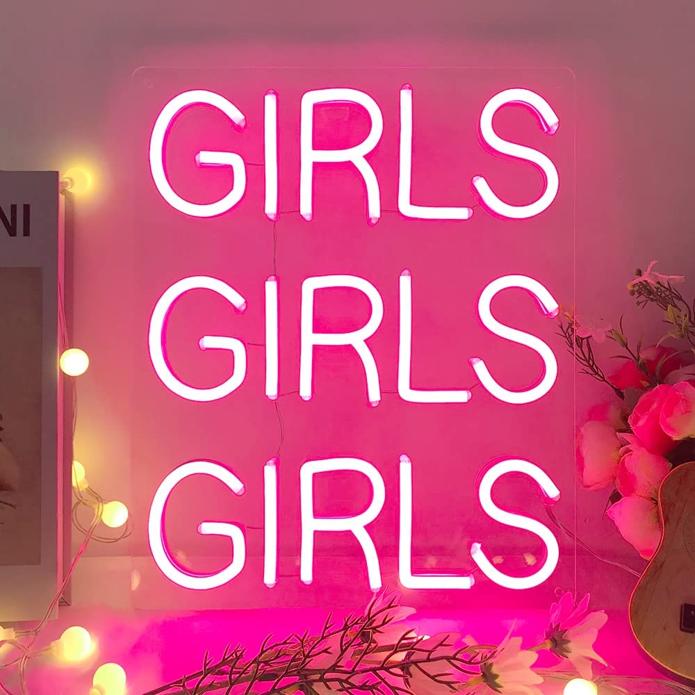 Neon Girl Wall Light