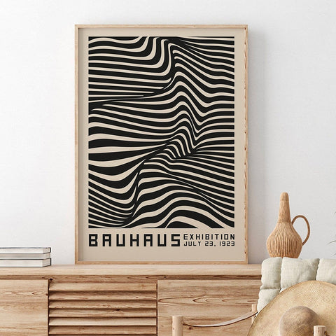 Artsy Bauhaus Lines Canvas Poster