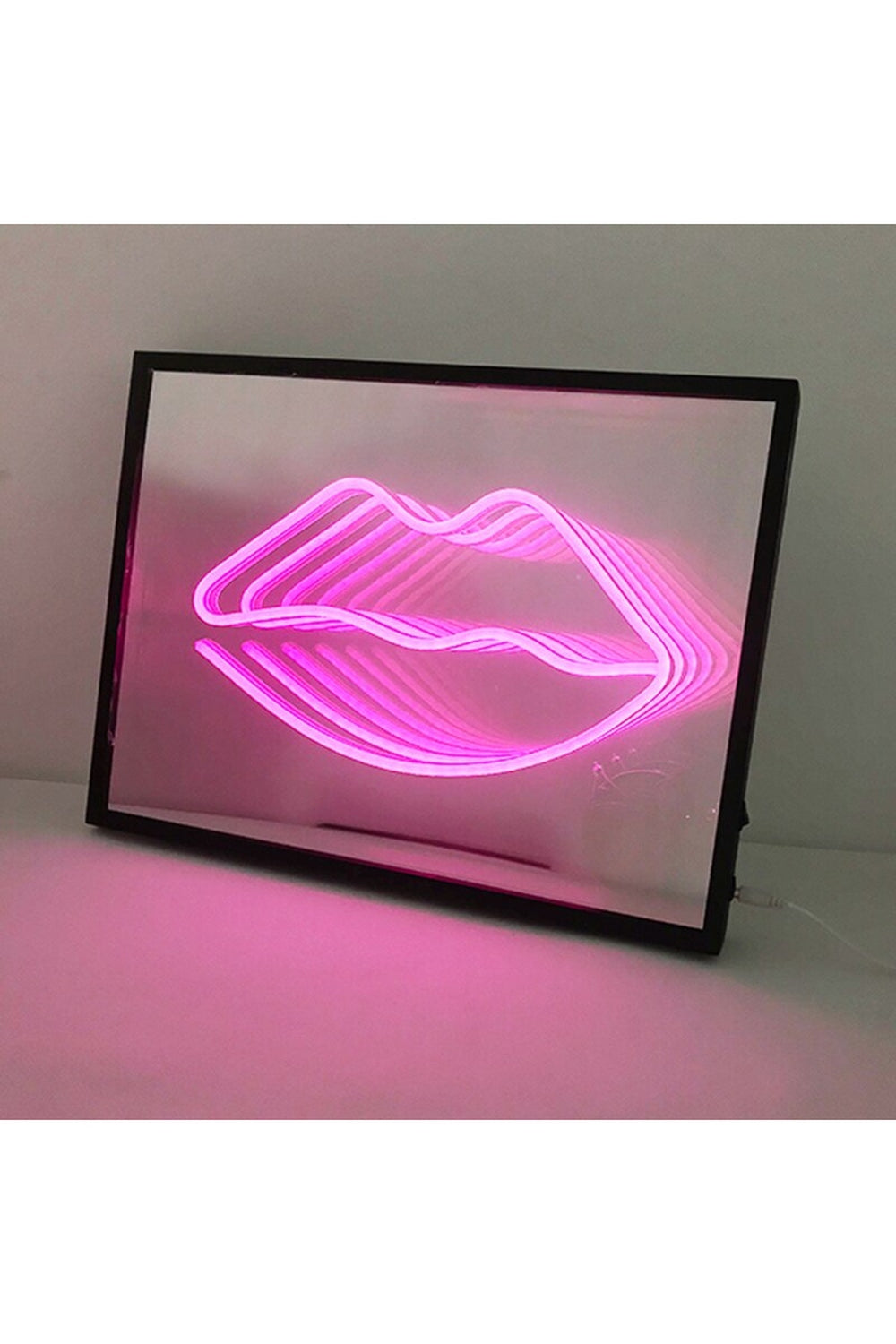 Lips Shaped LED Neon Vanity Mirror