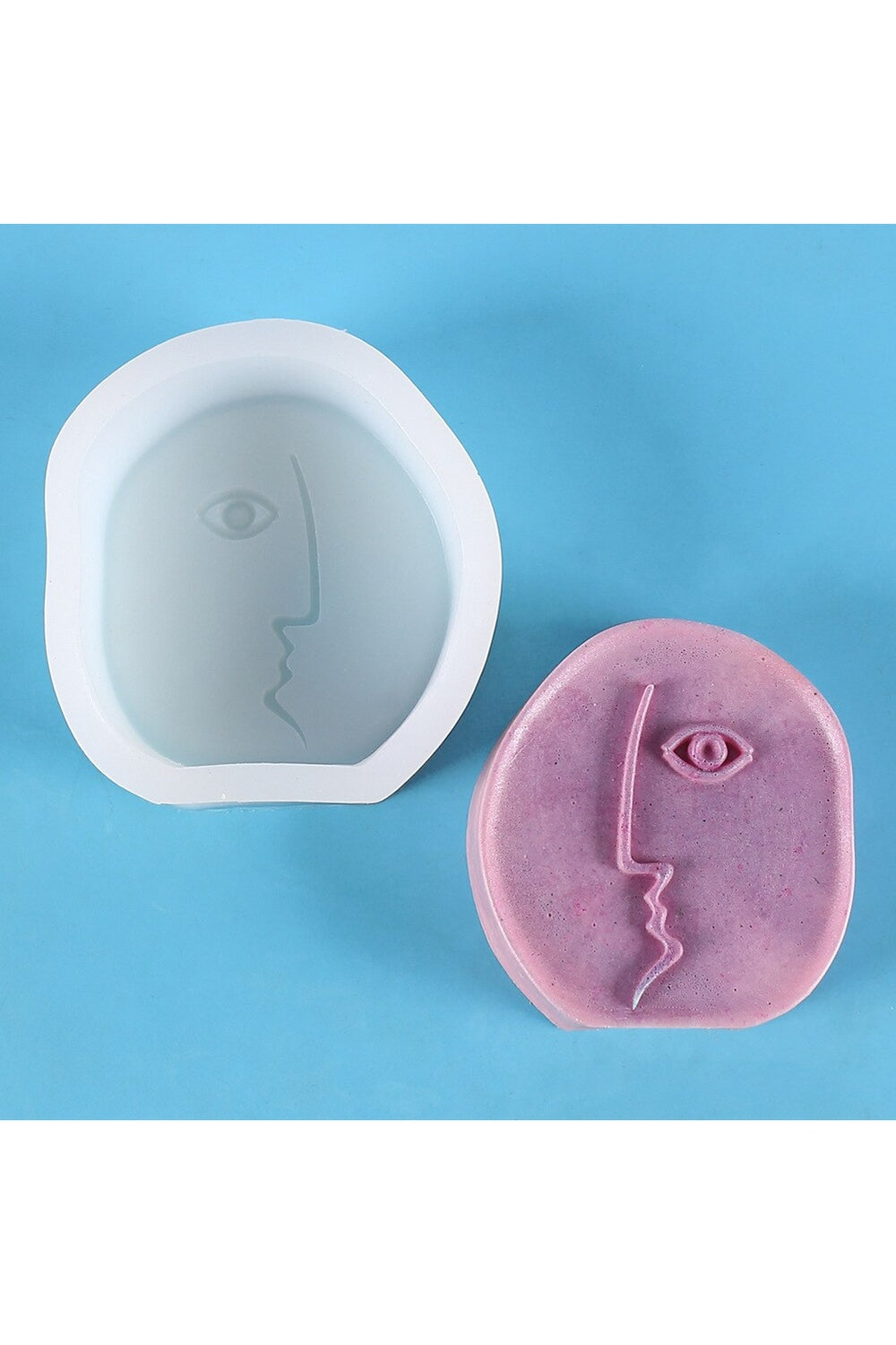 Abstract Face Candle Mold