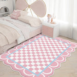 Soft Checkered Plush Rug