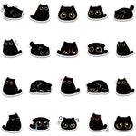 Black Cat Laptop Stickers