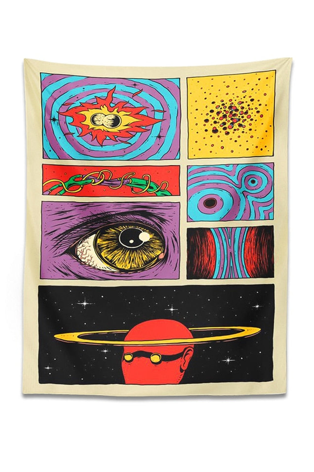 Cosmic Cartoon Psychedelic Tapestry