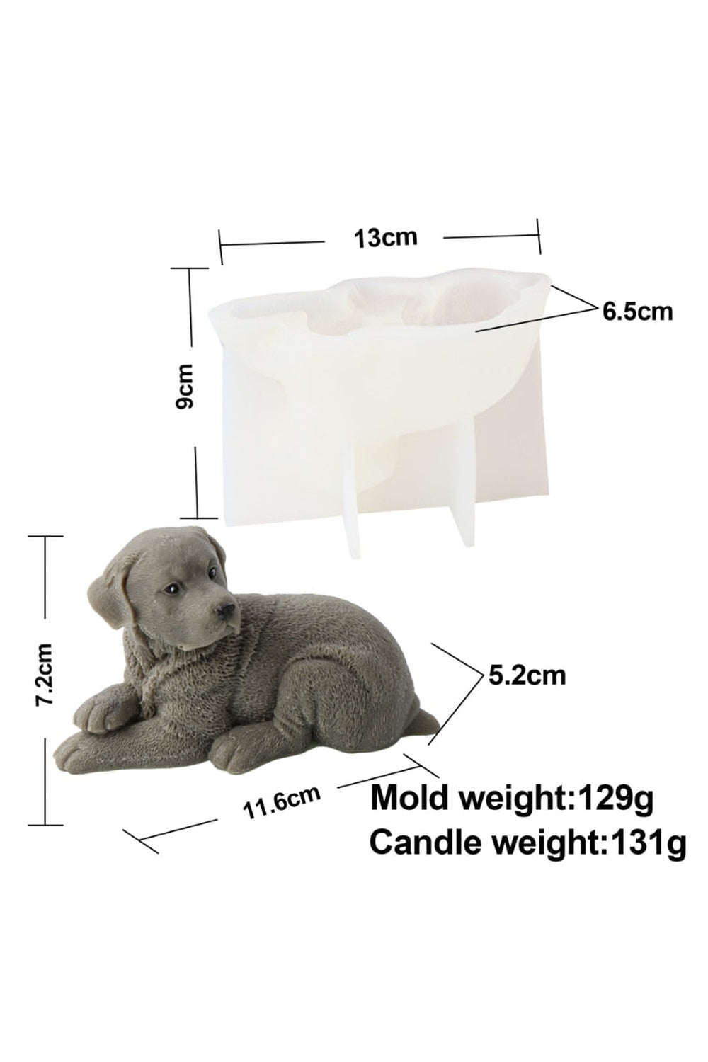 Labrador Cartoon Candle Mold