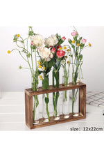 Wooden Hydroponic Plant Vases