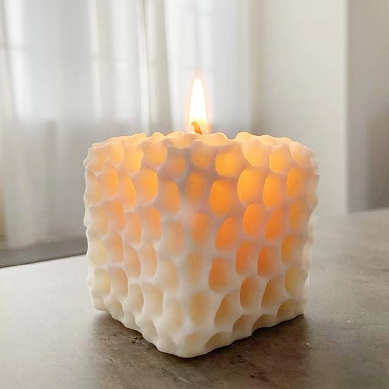 Honeycomb Cube Candle Mold