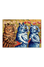 Louis Wain Cats Psychedelic Poster