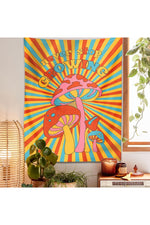 70s Inspired Mushroom Tapestry