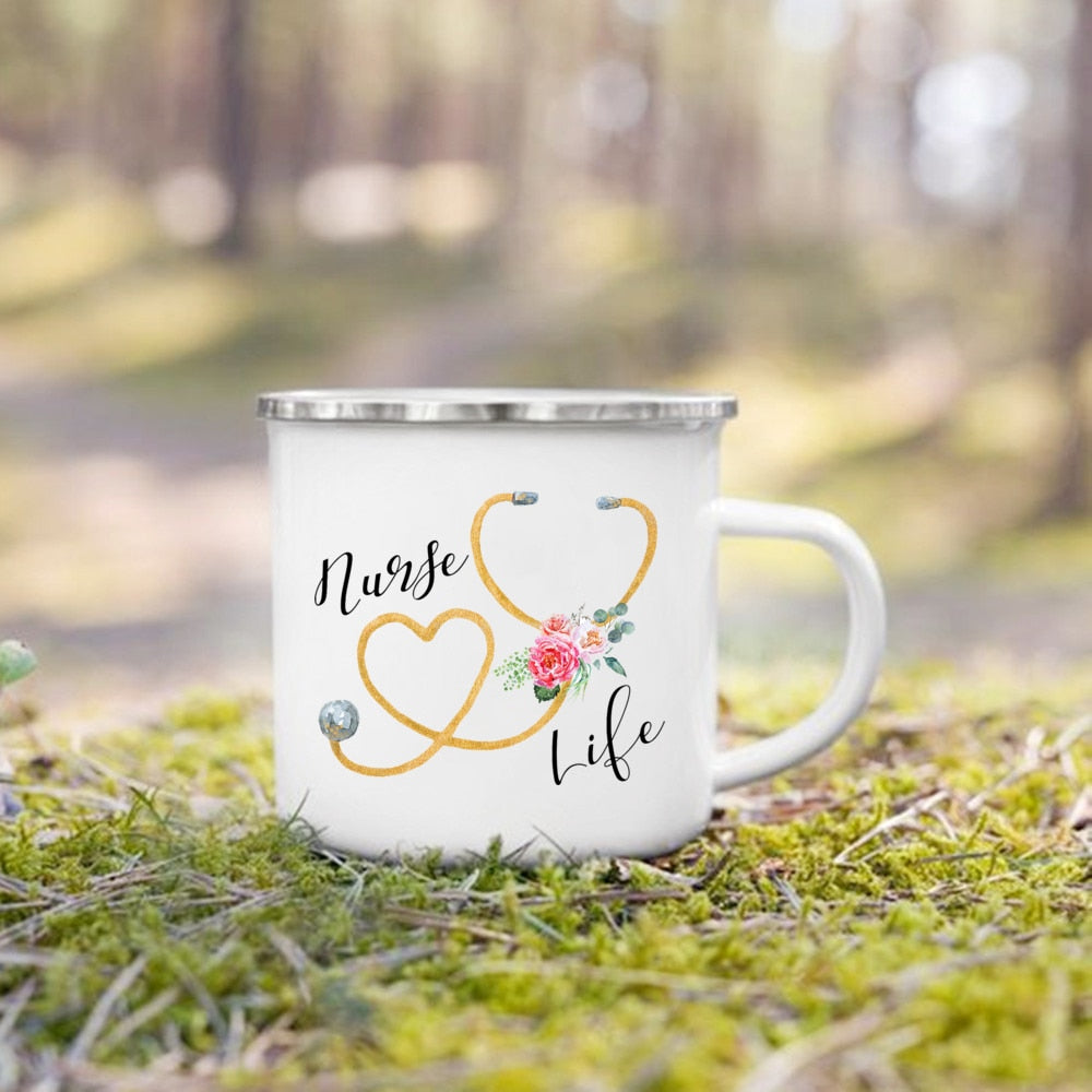 Nurse Life Enamel Mug