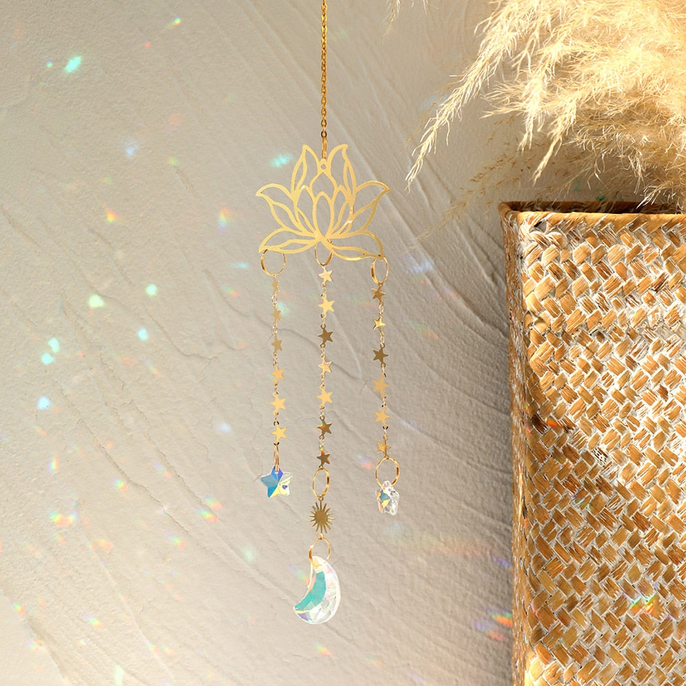 Aesthetic Wind Moon Crystal Dreamcatcher