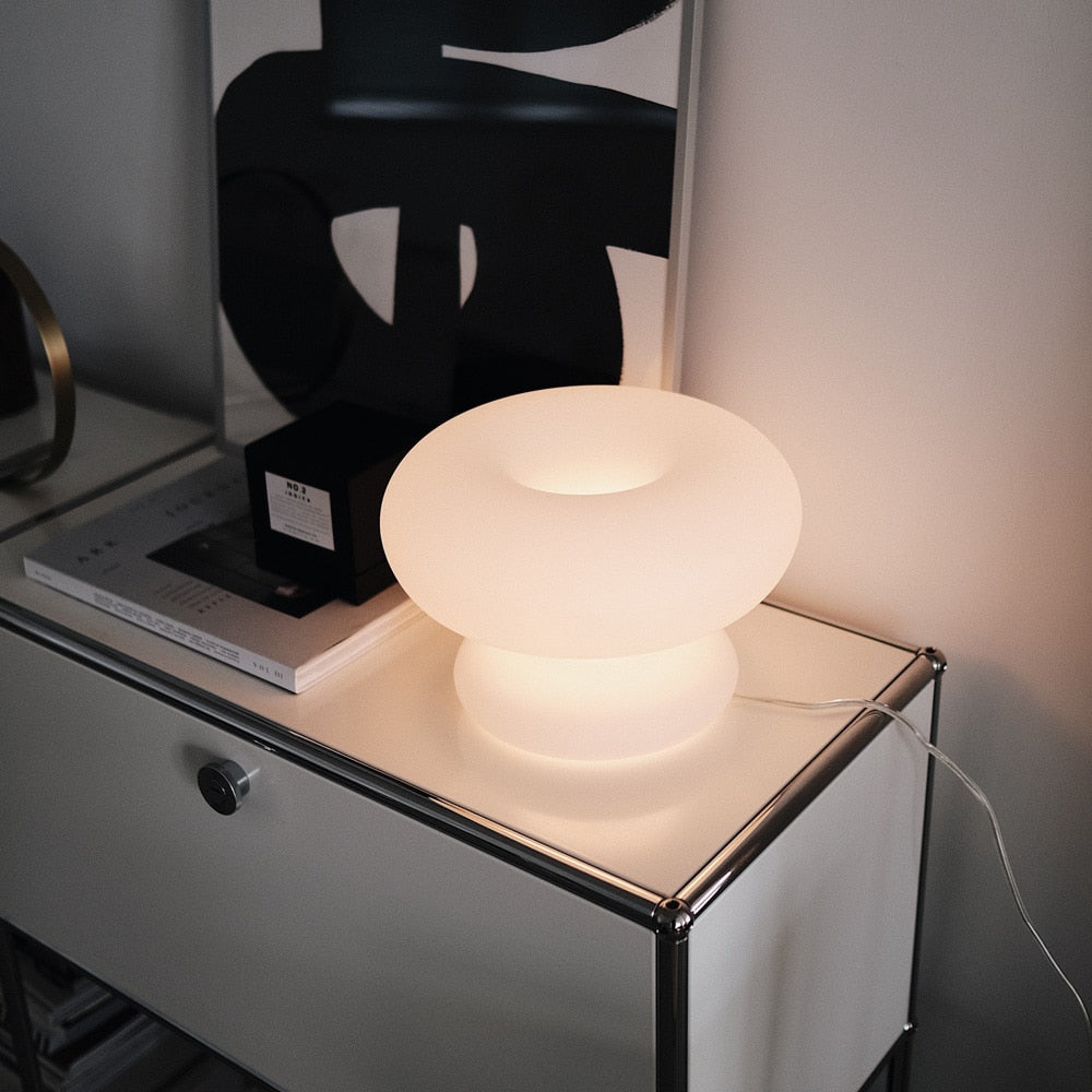 Modern White Glass Reading Lamp