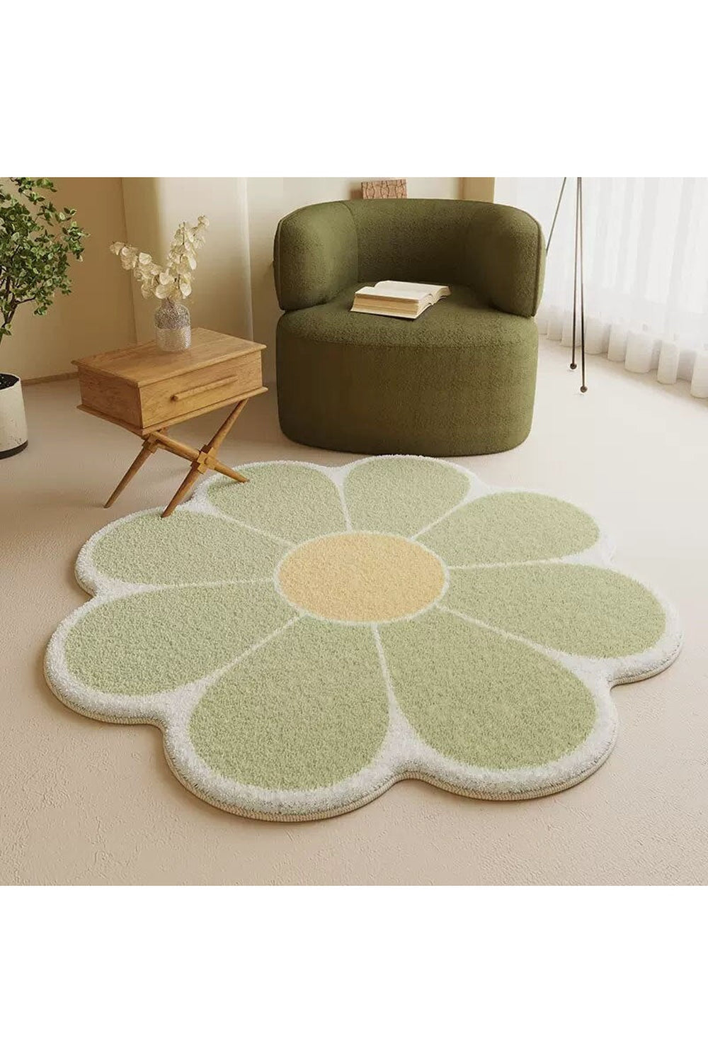 Girlish Floral Decor Rug