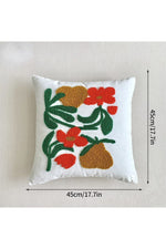 Floral Embroidery Pillow Elegance