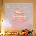 Pink Dormitory Wall Tapestry