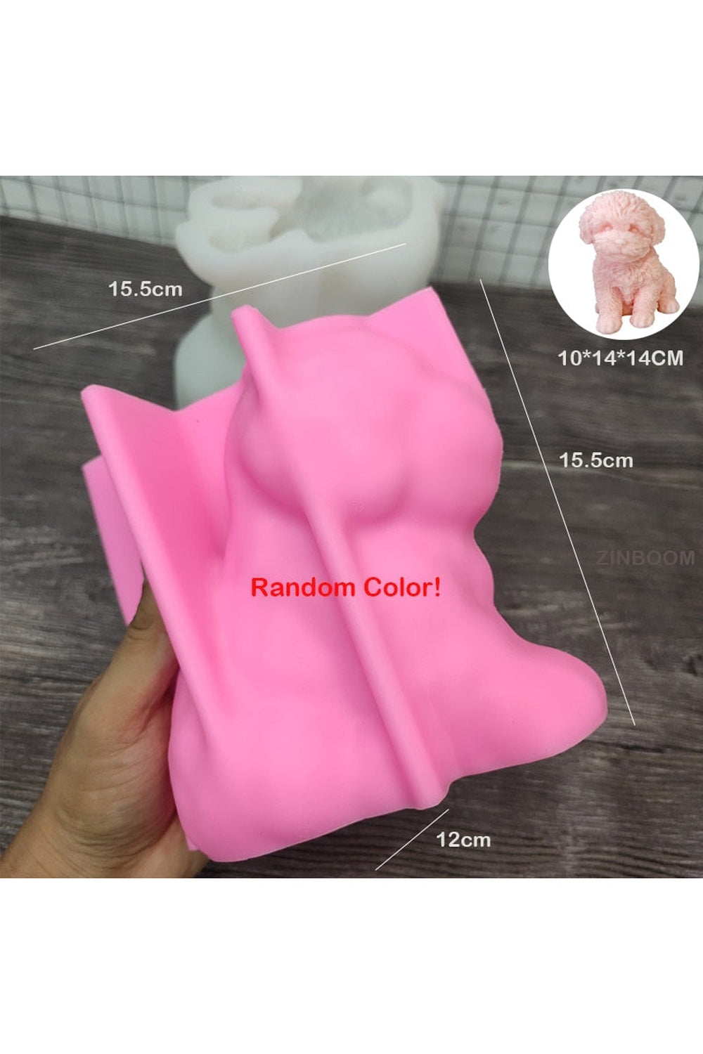 Cuddly Teddy Dog Candle Mold